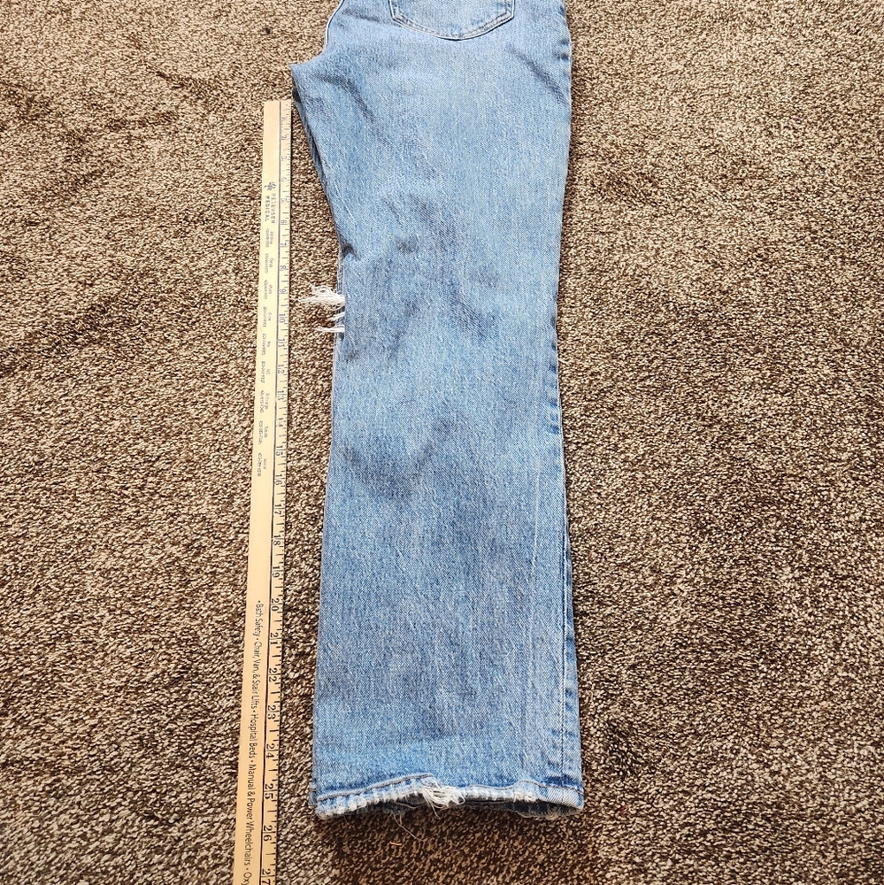Abercrombie & Fitch Curve Love The Dad High Rise Distressed Jean Size 26/2S - Picture 7 of 7